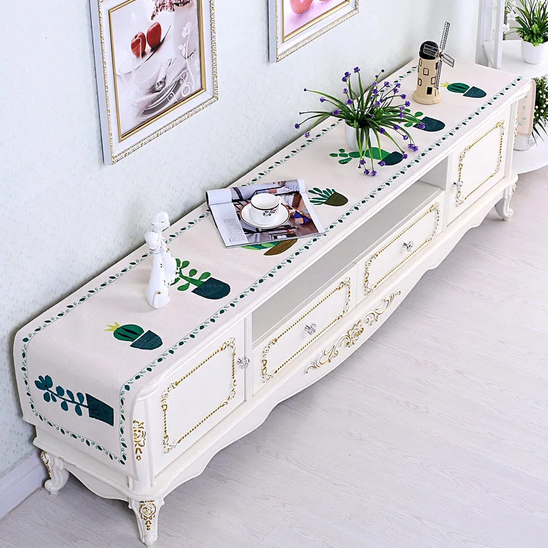 Скатерть с цифровой печатью и окрашиванием цветов листьев чая скатерть