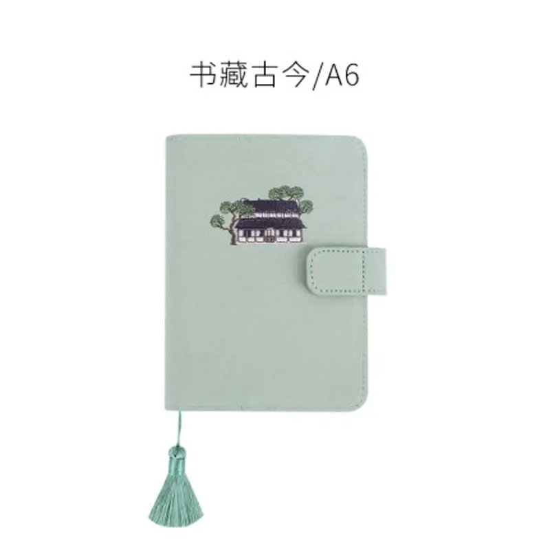 

2020 Yiwi Kinbor Tianyi Pavilion Chinese Style Mint A6 Planner Ancient Cloth Cover Notebook