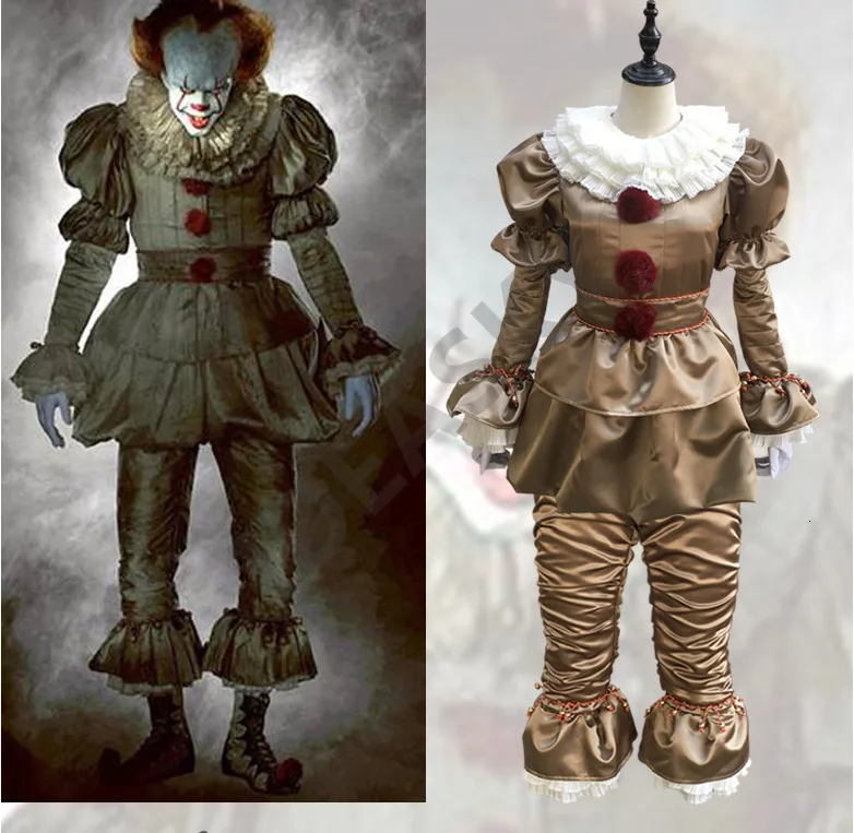 pennywise Костюмы Клоуна для косплея для женщин террор клоун Стивен Кинг это фильм Хэллоуин костюмы для мужчин взрослых Необычные