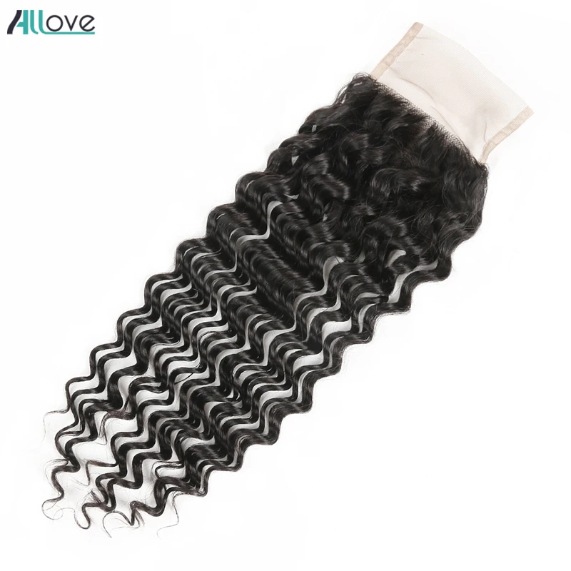 Глубокое волнистое закрытие 5X5 бразильское кружевное с детскими волосами не Реми