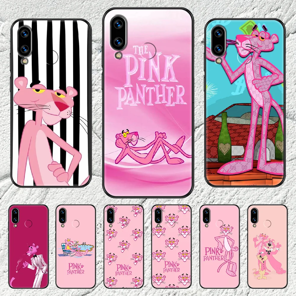 

Pink Panther Cute cartoon Phone case For Huawei Honor 6 7 8 9 10 10i 20 A C X Lite Pro Play black tpu shell soft cover silicone