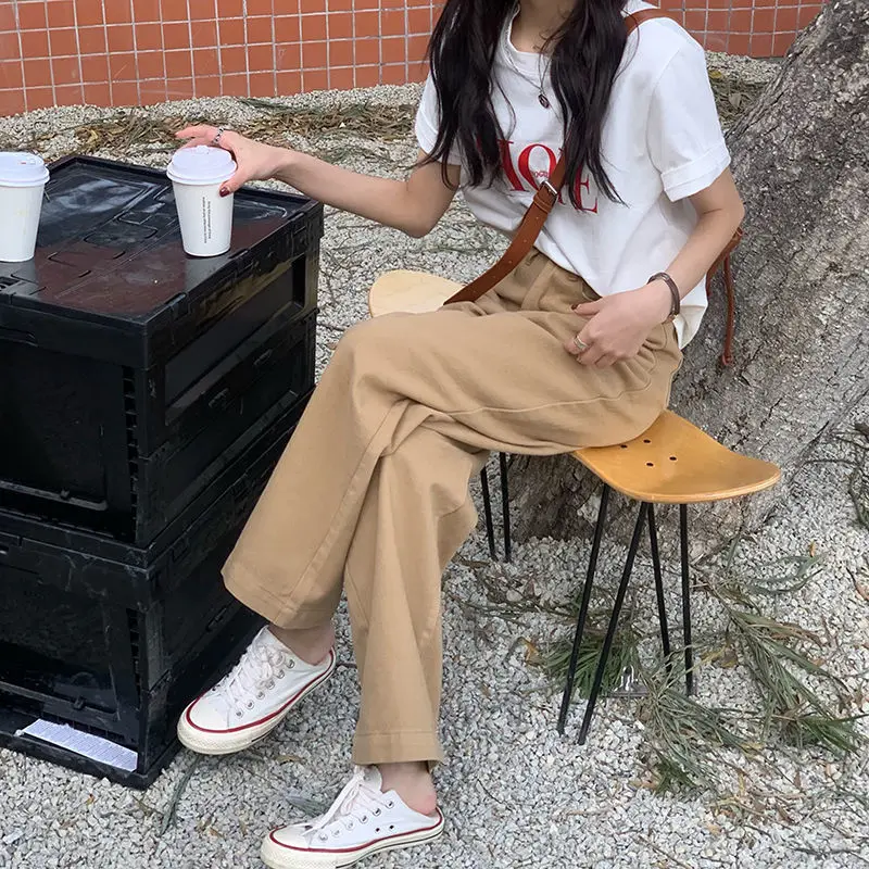 

Wide Leg Jeans for Women Bottom Denim Pants High Waist Full Length Straight Trousers Vintage Streetwear Mom Boyfriend Jeans
