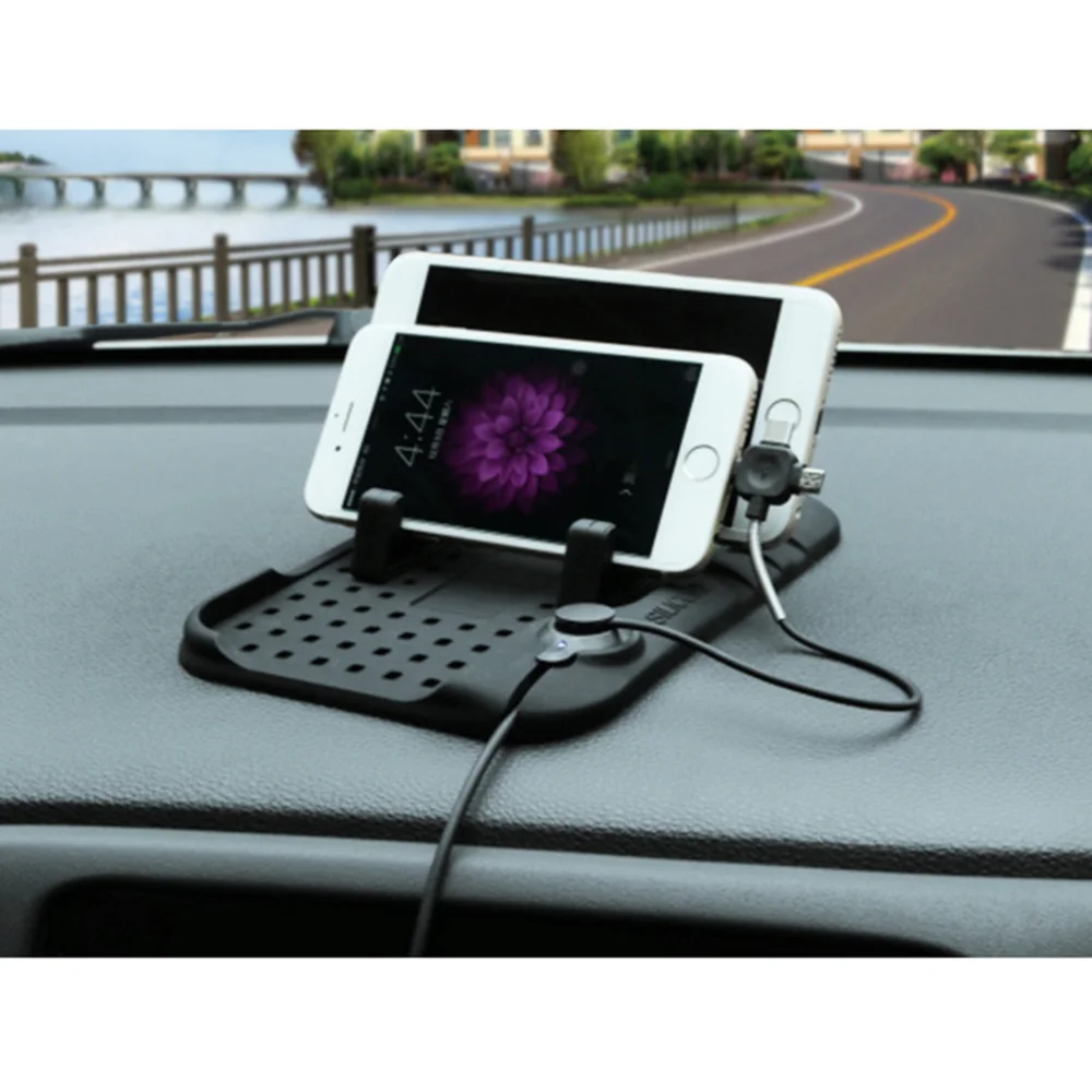

Car Holder Non-slip Dash Mat Dashboard Stand USB Mount Charger