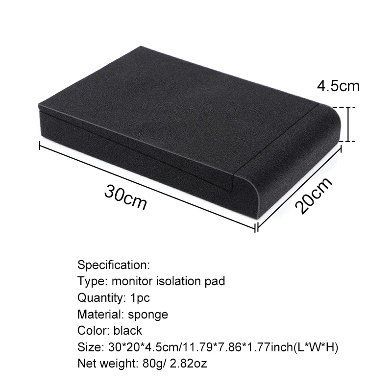 2 шт. губка студийный монитор изоляции колодки акустическая пена высокой