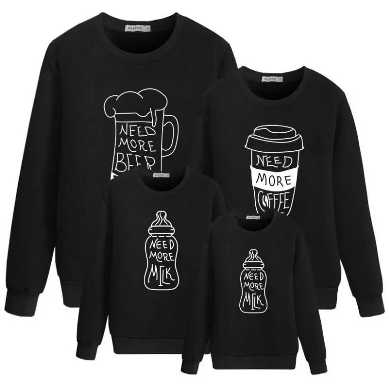 

Family Matching Sweatshirt Clothes Spring Mother Daughter Clothes Letter Family Look Mommy And Me Father Son T-Shirts Outfits