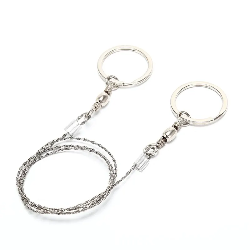 

2Pcs Gear Pocket Outdoor String Wire Saw Carbon Ring Scroll Travel Camping Hand Stainless Steel Rope Chain Saws Wood Tools