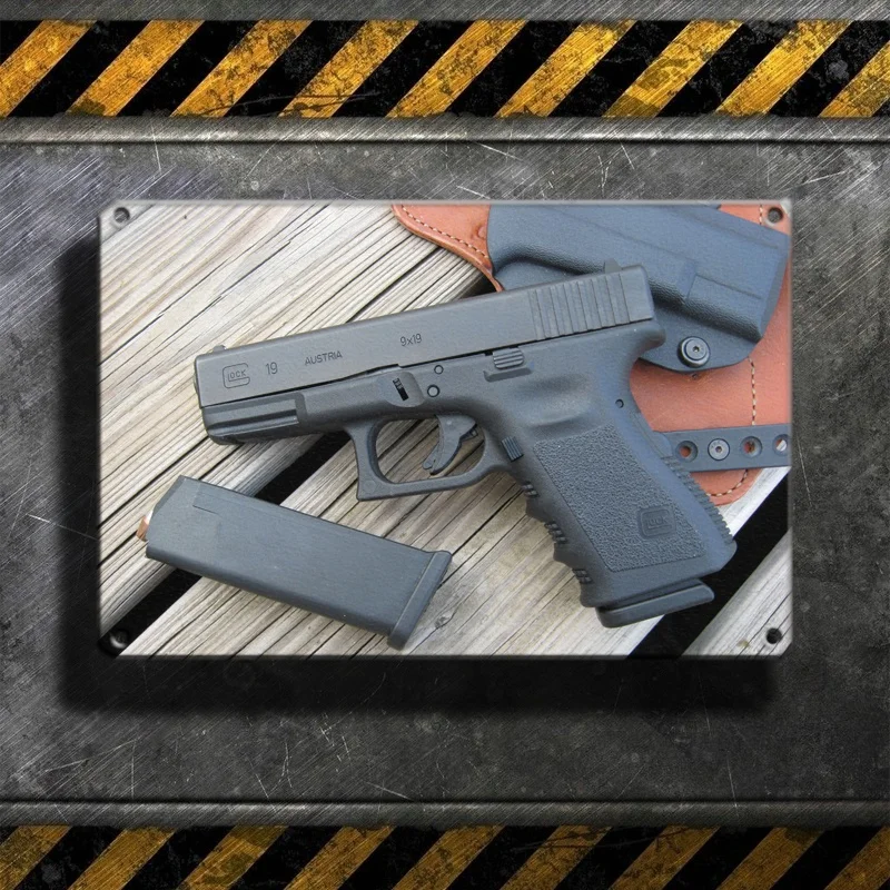 

Glock Metal Sign Tin Art Painting Wall Decor