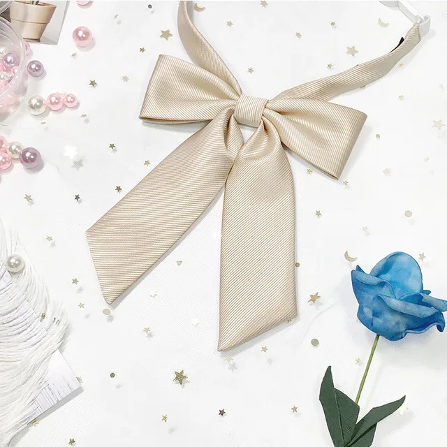 

JK Bow Tie Long Shank Bevel Fine Twill Bow Girls Professional Wear Accessories Cospaly Props