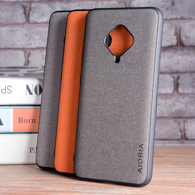 Чехол для Xiaomi Redmi K30 роскошный текстильный кожаный мягкий ТПУ жесткий чехол