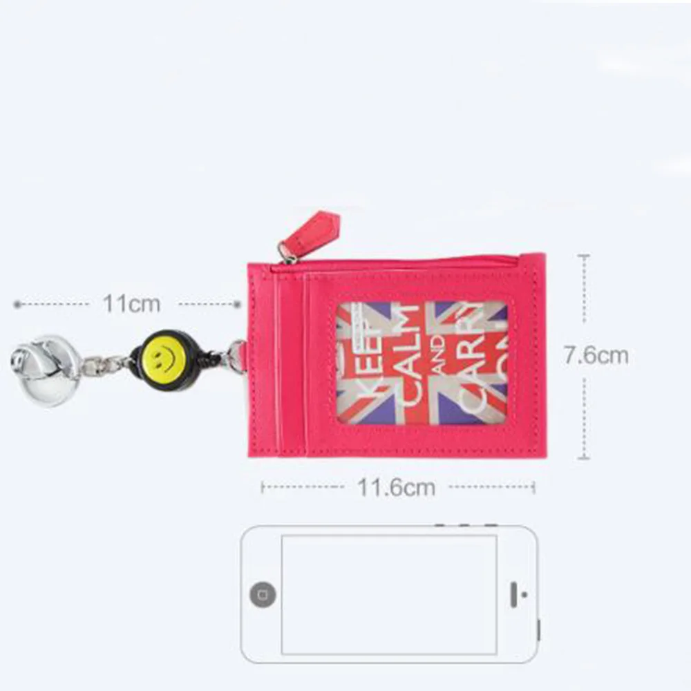 

2019 New Unisex Portable ID Card Holder Bank Bus Cards Cover Badge Case Office Work Keychain Keyring Tool Protective Shell