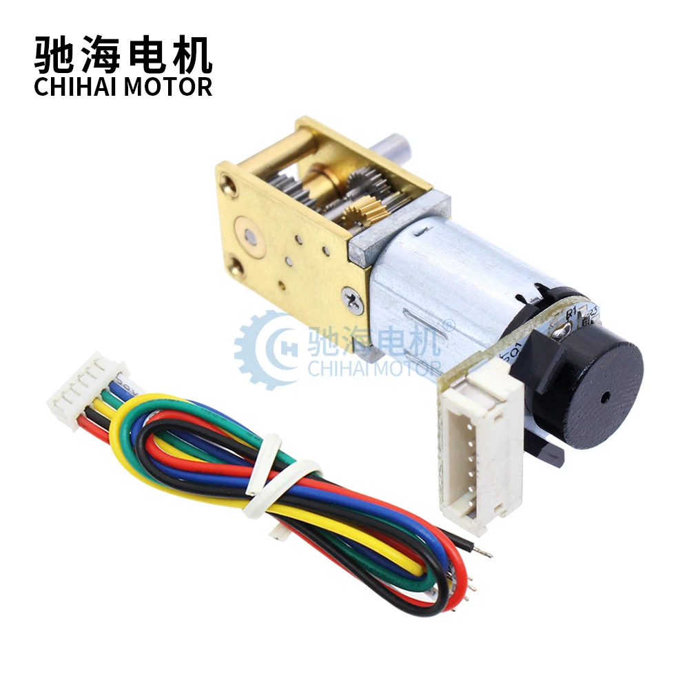 Двигатель ChiHai CHF GW12T N20VA DC 3V 6V 12V Micro Gear Motor с низкой скоростью 7PPR мини редуктор