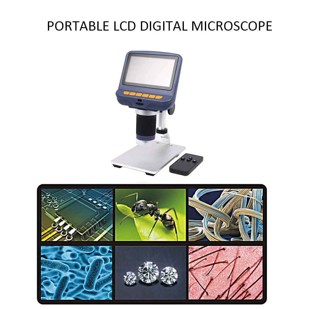 Цифровой микроскоп с разъемом USB 4 3 и экраном дюйма 8 светодиодный одами для