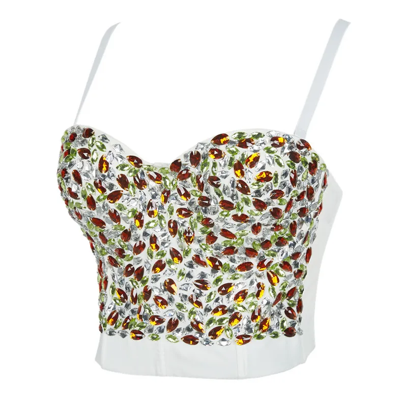 Женский бюстье с бриллиантами новинка 2020 цепочка для блогера 3D грудь мягкий