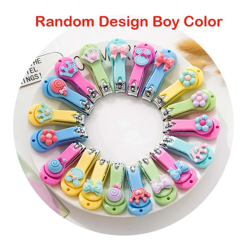 Random Boy Color 12 шт. в упаковке, милые леденец на палочке с цветочным рисунком кролика кусачки для ногтей для девочек День рождения пользу для подарков для будущей матери для крещения ребенка подарки, сувениры - Цвет: Random Boy Color