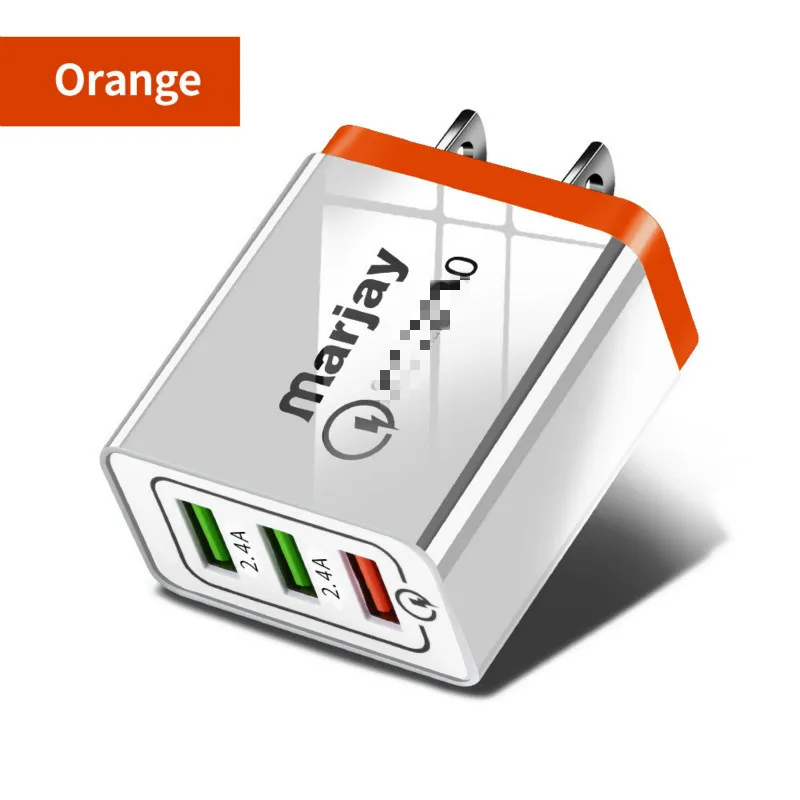 Светодиодный дисплей 3 USB зарядное устройство для мобильного телефона Быстрая