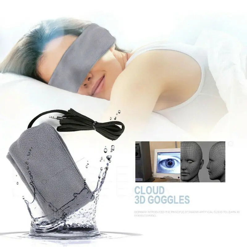 2 в 1 Спящая головная повязка Стерео Наушники EyeMask головной платок музыкальные