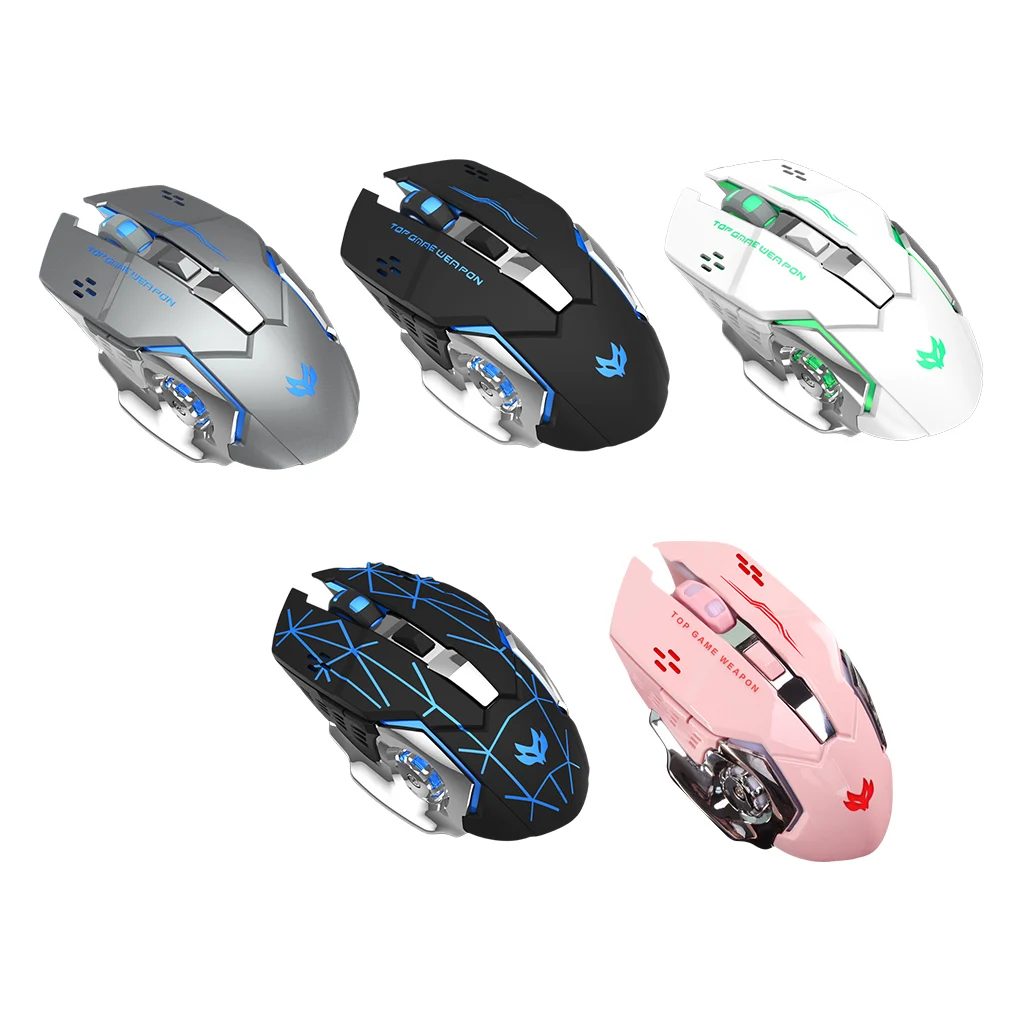 

Wireless Mouse Charging Silent 2 4GHz Mice Receiver 6 Buttons Portable Suspend Laptop Office Replacement for iOS