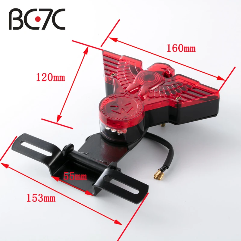 Ретро-светильник WarBird Eagle для мотоцикла номерной знак Красный стоп-сигнал задний