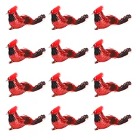 fake foam animal artificial birds decoration home craft ornaments diy red 12 pcs cute party supply christmas tree pendant