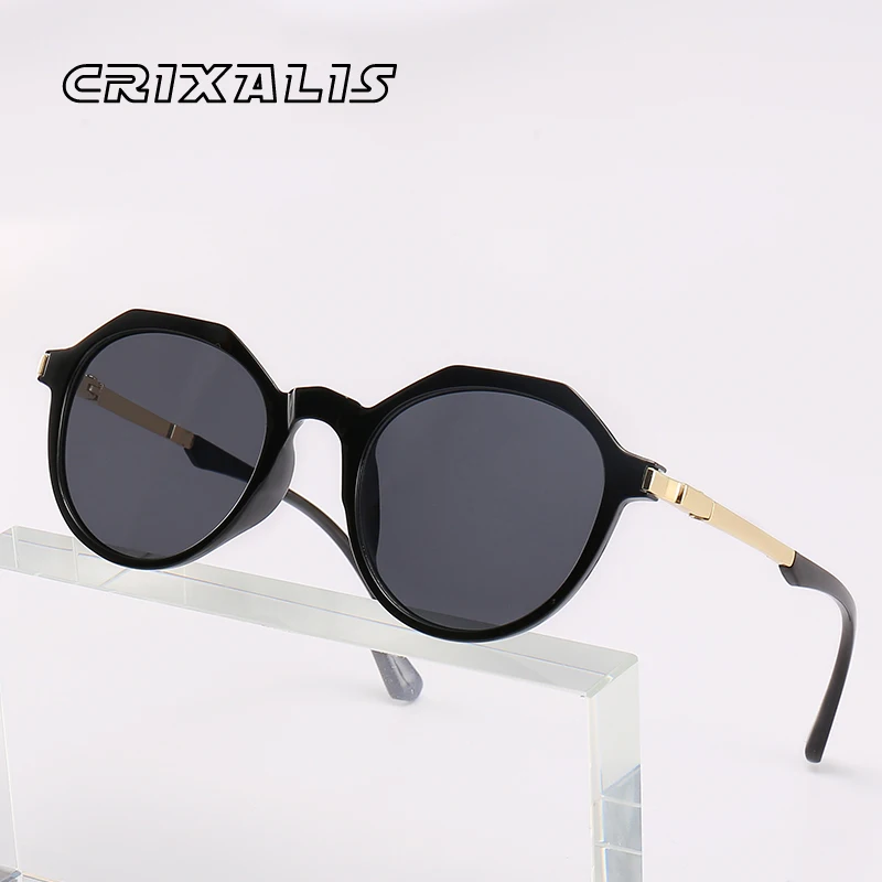 

CRIXALIS Retro Round Sunglasses Men Women Luxury Brand Designer Sun Glasses Ladies Anti-Glare Shades UV400 zonnebril dames