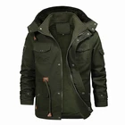 Мужская зимняя теплая флисовая куртка с несколькими карманами, куртка-бомбер, хлопковые парки, ветровка, мужские военные тактические пальто