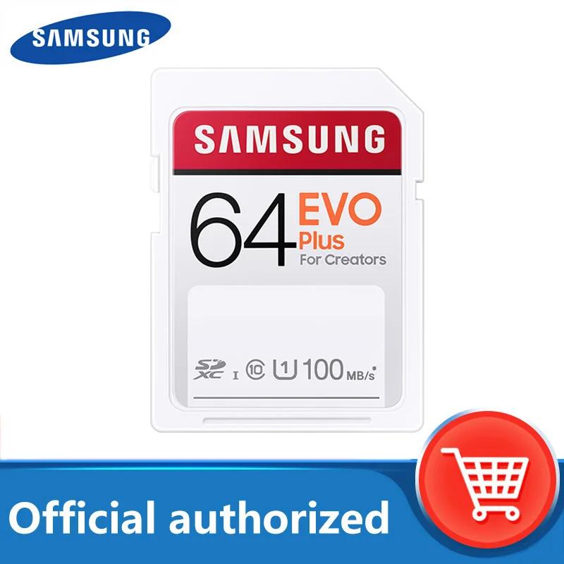 Карта памяти MicroSD SAMSUNG EVO Plus SD Card 64 ГБ карта 100 м/с карты 32 Гб 128 256 C10 UHS I 4K и Full HD видео