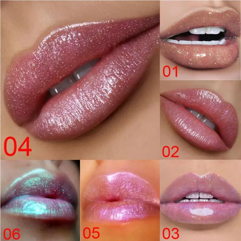 

DNM 6 Colors Polarized Lip Gloss Set Chameleon Bright Flash Lipstick Pearlescent Moisturizing Glosses Lip Cosmetics Makeup TSLM1