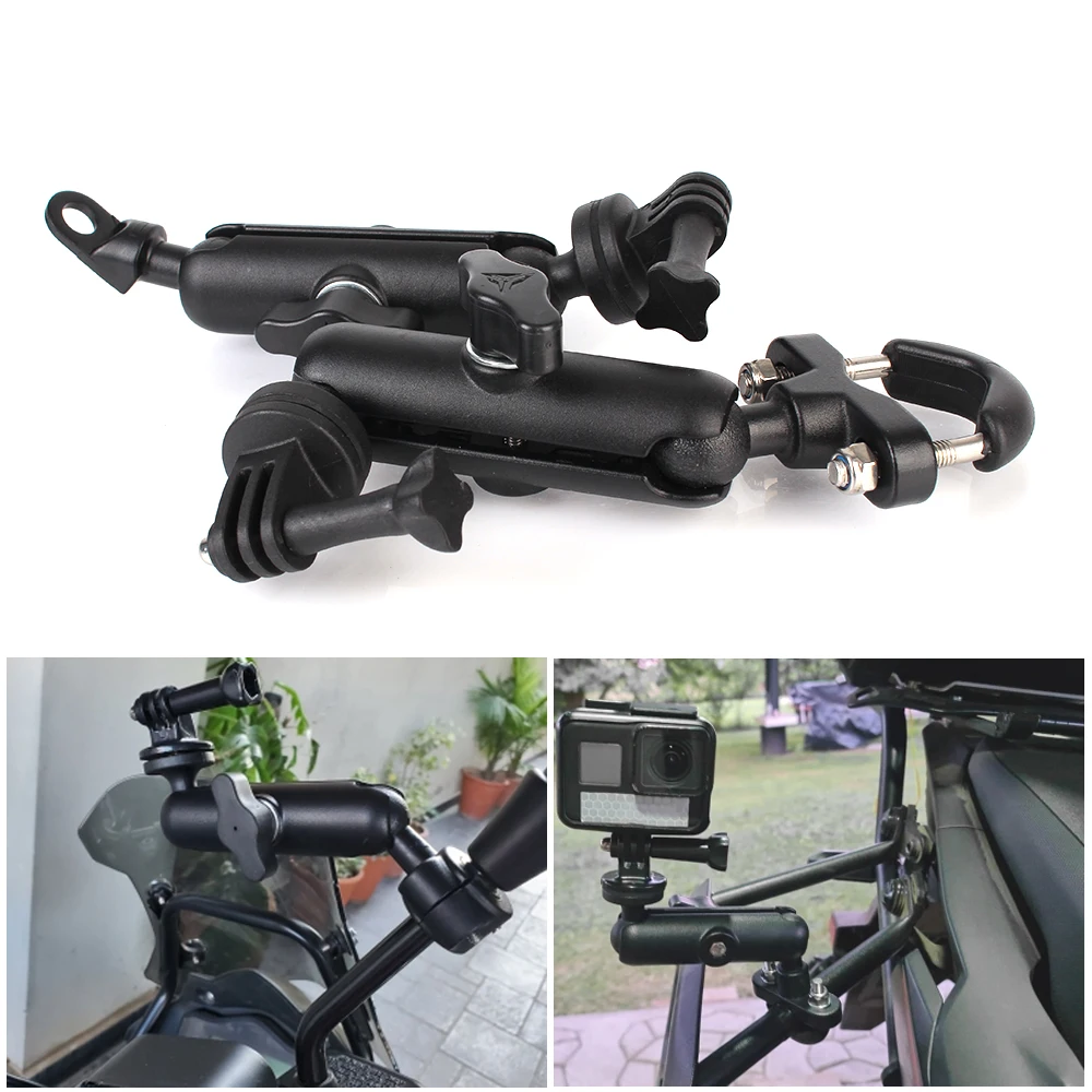 

Handlebar Mirror Mount 360 Degrees Motorcycle Accessoires Action Camera Bracket Motorcycle Grip Fixed Bracket Bike Bracket