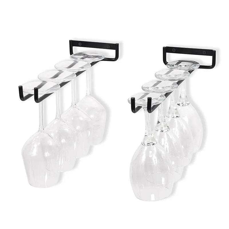 

Storage Wine Glass Cup Hanger W/ Screws Set Wall Mounted 1/2pcs Dining Room