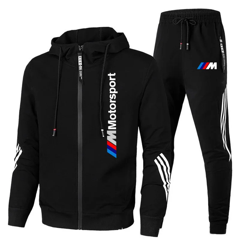 

2021 BMW M Sport Spring & Autumn Fashion Hoody Sweatshirt Custom Men's Running Casual Personality Hip-Hop Coat Jacket Set