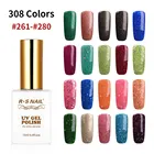 RS NAIL 15 мл Sock Off UVLED Гель-лак для ногтей с блестками 308 цветов #241-308 гель маникюрный лак набор гель-лаков es (5)
