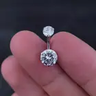 14 г Хирургическая стальная пряжка в пупок для женщин девочек кольцо в пупок CZ кубический цирконий перфорация тела