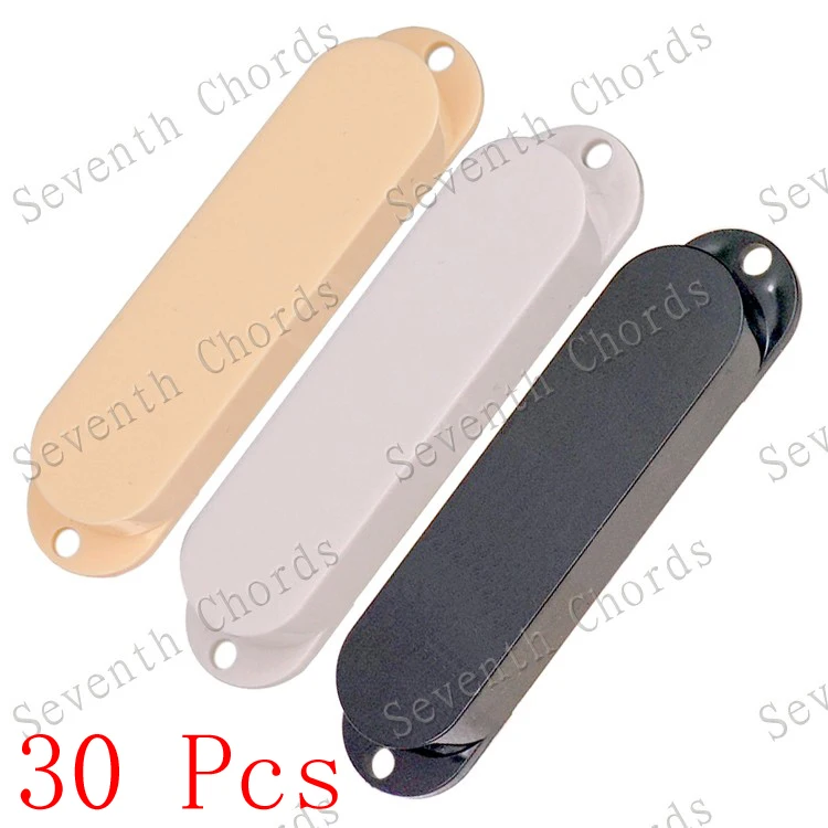 

30 шт. без отверстия запечатанный закрытый для электрогитары сингл катушки пикапа крышки/крышка/оболочка/верхняя-черный, белый и кремовый на...