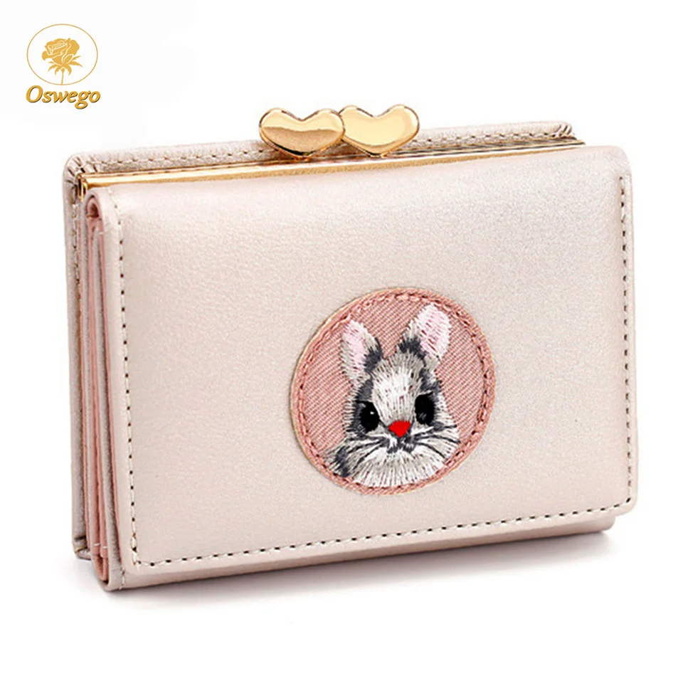 Кошелек Oswego Женский короткий из искусственной кожи с мультяшным