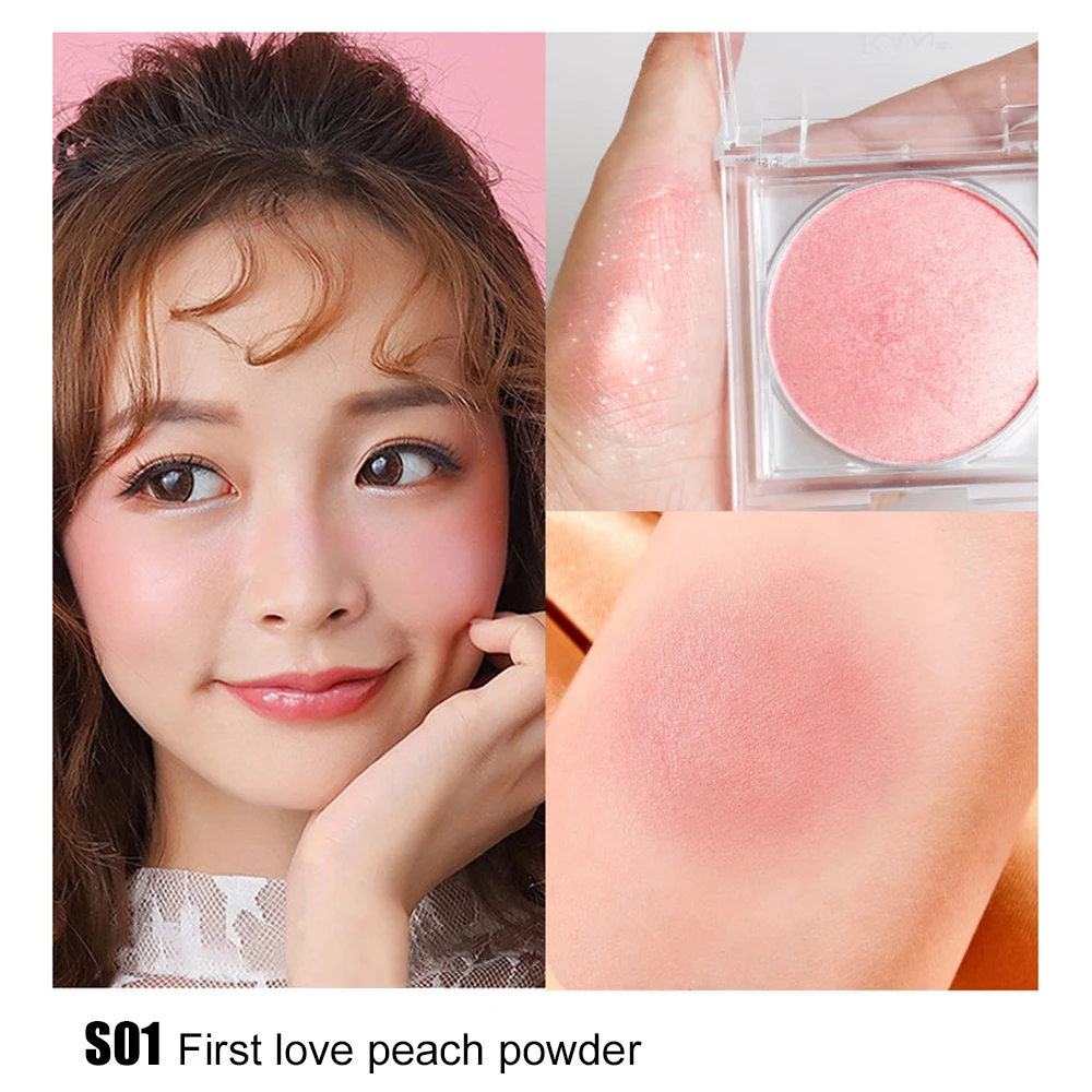 Новая стильная Женская Палитра матовых румян для щек Длинные оранжевые Румяна