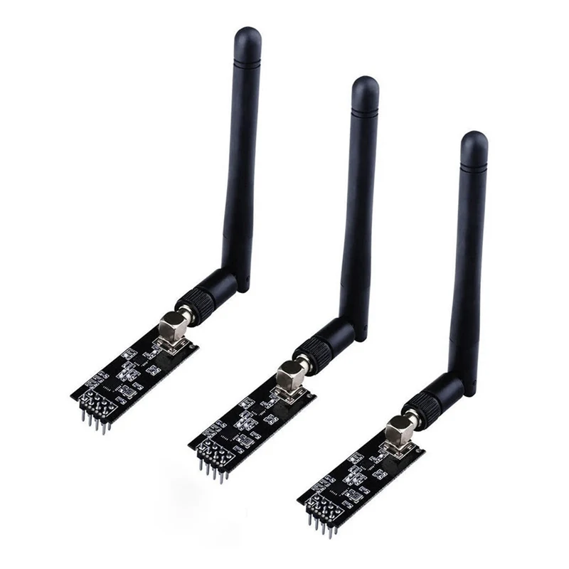 

3pcs Wireless Transceiver Module RF Transceiver Module 2.4G 1100m NRF24L01+PA+LNA SMA Antenna for Arduino KY67