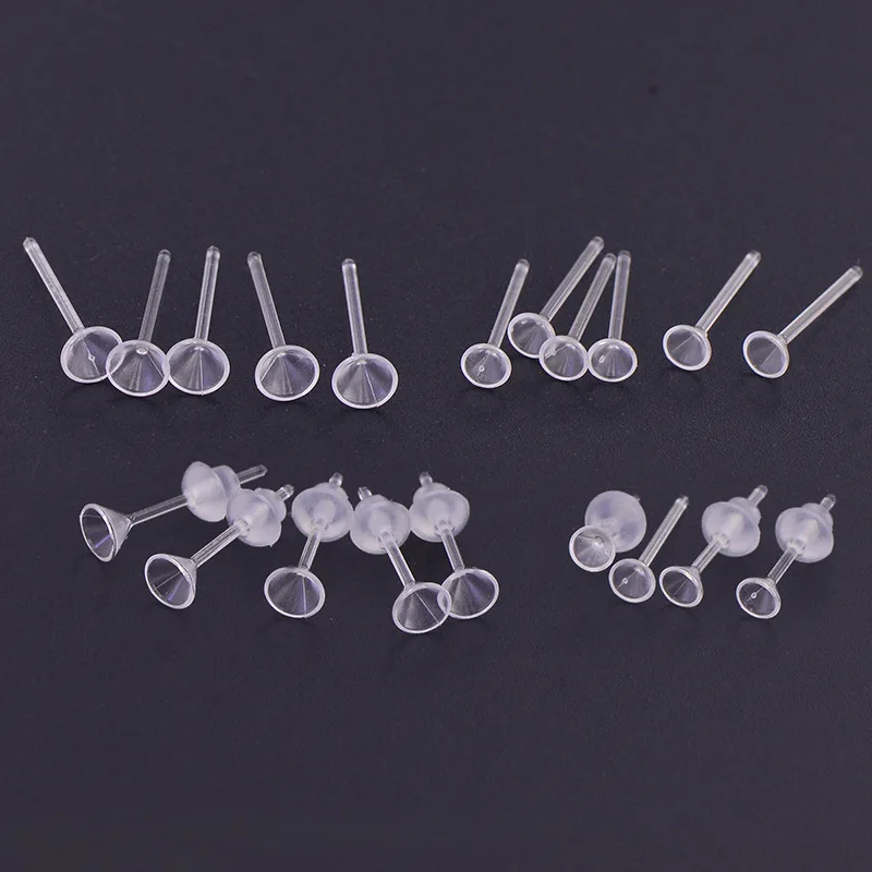 100 шт. дешевые серьги круглые бусины Diy ювелирных изделий Пластик аксессуары 3/5 мм