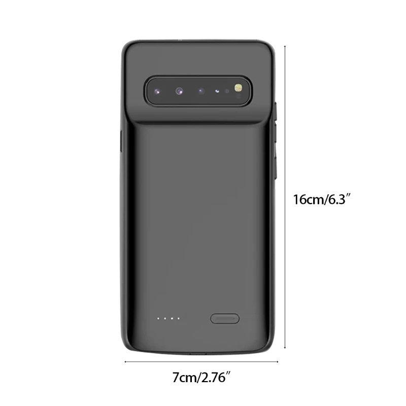 

Black Portable Lightweight TPU Mobile Phone Case for Sam-sung S10 S10 E Charging Protective Case 4700 Mah