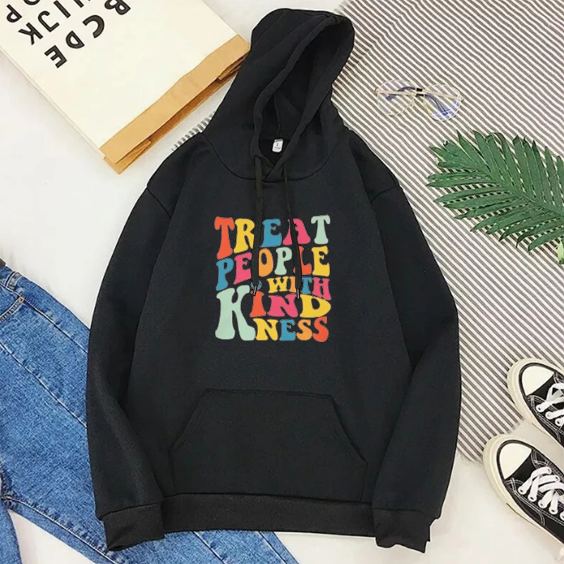 

Treat People with Kindness Hoodie Tpwk Streetwear Women Goth Clothes Aesthetic Oversized Hoodie Printing Sweatshirts Vintage