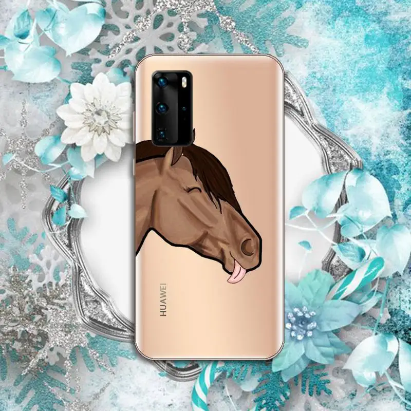 

horse Donkey cute Phone Case Transparent for Huawei P honor 8 10i 20 30 40 smart 2019