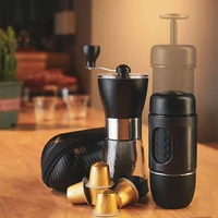 Mini Coffee Maker Hand Pressure Capsule Coffee Machine Espresso Pump Portable Outdoor Coffee Maker For Car Travel Home Office