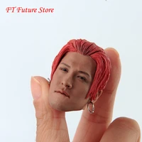 in stock collectible 16 scale bigbang korean red hair earrings male head sculpt carved accessory model for 12 body