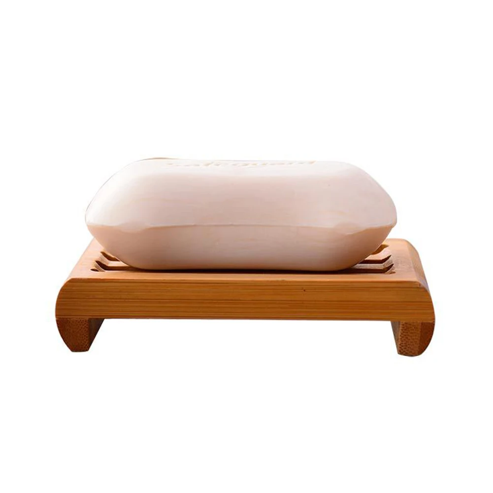 

Portable Creative Biodegradable Bamboo Soap Dish Holder Rack Tray Plate Natural Wood Bathroom Soap Box Simple Monden D4