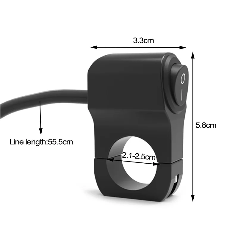 

1PCS 12-60V 10A 22mm Motorcycle Waterproof Switches Motorcycle ATV Handlebar Turn Signal Headlight Electrical Switch ON/OFF