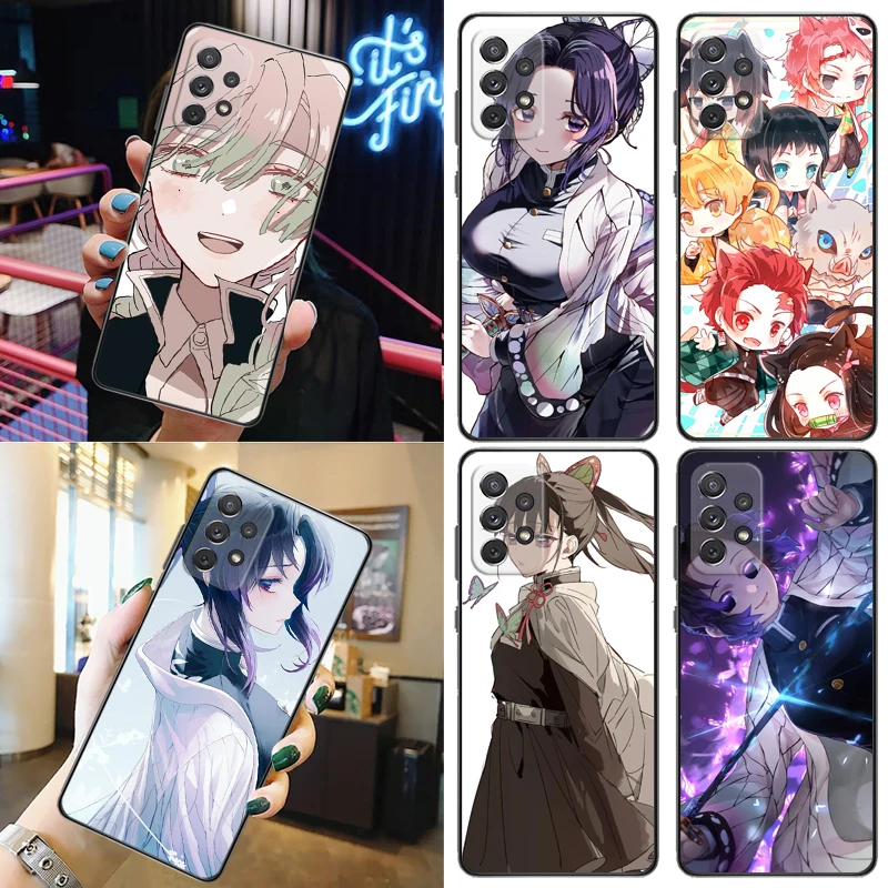 

Demon Slayer Kamado Nezuko Agatsuma Zenitsu Kamado Tanjirou Kimetsu No Yaiba Phone Case For Samsung Galaxy A52 A72 5G 4G Coque