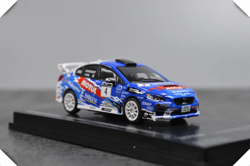 1: 64 масштабная модель автомобиля сплав литья под давлением синий Impreza WRX STI миниатюрная сцена Игрушка гоночный автомобиль Настольная коллекция подарок