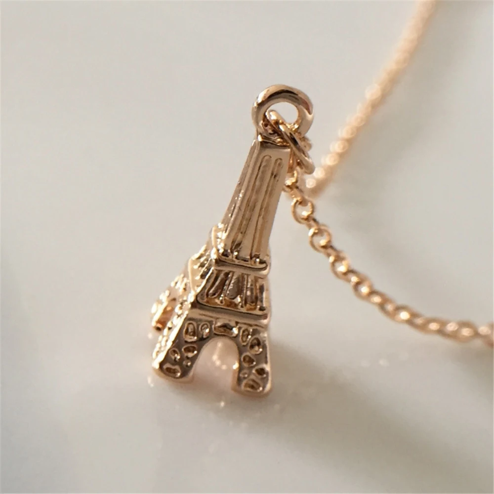 Новые модные ювелирные изделия золотой цвет маленький кулон Эйфелева башня