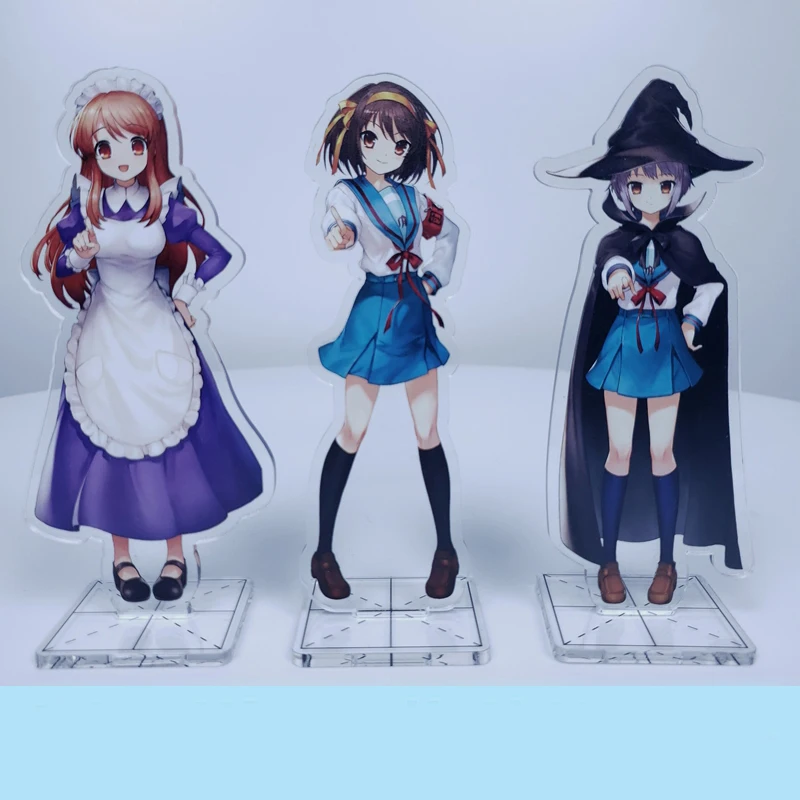 

Японское аниме сузумия Харухи No Yuuutsu Nagato Yuki мигуки Куру Асахина Косплей искусственная кожа дисплей Модель пластина настольное украшение