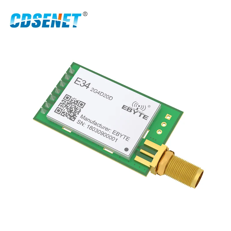 

nRF24L01P 2.4GHz 20dBm Long Range rf Module Wireless Transceiver E34-2G4D20D Full Duplex 2.4 ghz nRF24L01 SMA iot Transmitter