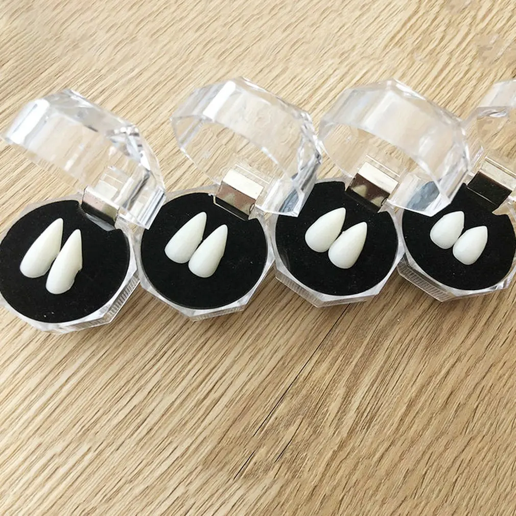 2 шт. Косплей Хэллоуин зубные протезы зомби вампир зубы Призрак Дьявол клыки